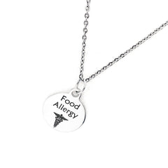 Food Allergy Necklace, Food Allergy Medical Charm, Charm Necklace, Medical Notification Jewelry, Medical Notification Charm Necklace