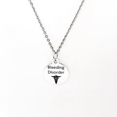 Bleeding Disorder Necklace, Bleeding Disorder Medical ID, Bleeding Condition Medical Notification, Medical Condition Necklace