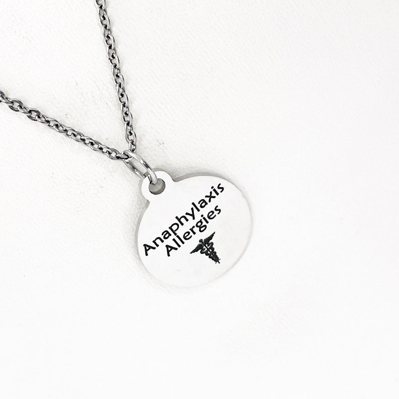 Anaphylaxis Allergies Necklace, Allergic Reaction Medical ID, Anaphylaxis Condition Medical Notification, Medical Condition Necklace