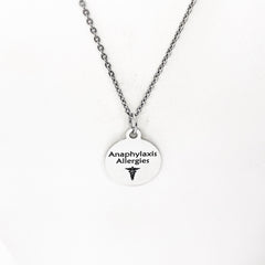 Anaphylaxis Allergies Necklace, Allergic Reaction Medical ID, Anaphylaxis Condition Medical Notification, Medical Condition Necklace