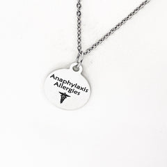 Anaphylaxis Allergies Necklace, Allergic Reaction Medical ID, Anaphylaxis Condition Medical Notification, Medical Condition Necklace