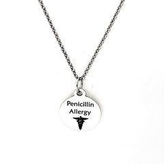 Penicillin Allergy Necklace, Allergic To Penicillin Medical ID, Allergy Medical Condition Medical Notification, Medical Condition Necklace
