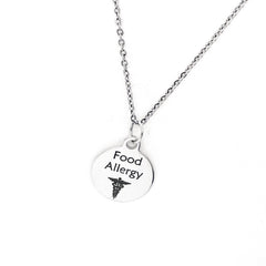 Food Allergy Necklace, Food Allergy Medical Charm, Charm Necklace, Medical Notification Jewelry, Medical Notification Charm Necklace