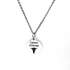 Latex Allergy Necklace, Allergic To Latex Medical ID, Latex Allergy Medical Condition Medical Notification, Medical Condition Necklace