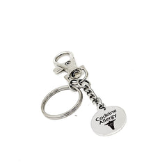 Medical Awareness Keychain, Codeine Allergy Keychain, Medical Allergy Notification, Charm Keychain, Clip On Keychain, Medical Condition