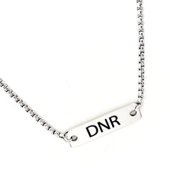 Medical Notice Necklace, DNR Necklace, Medical Decisions Alert, Medical Condition Jewelry, Do Not Resuscitate Necklace, Medical Choices