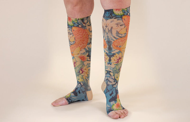 Koi Beige Gradient Compression Socks