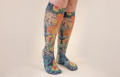 Koi Beige Gradient Compression Socks