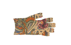 Lotus Dragon Tattoo Gradient Compression Glove