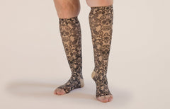 Macabre Beige Gradient Compression Socks