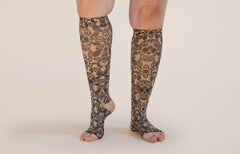 Macabre Beige Gradient Compression Socks