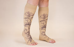 Magnolia Beige Gradient Compression Socks
