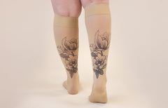 Magnolia Beige Gradient Compression Socks