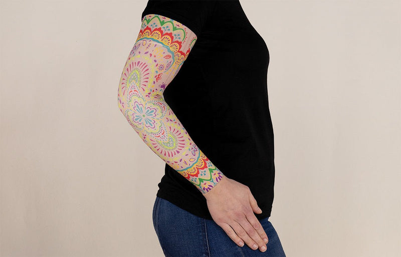 Mandala Gradient Compression Arm Sleeve