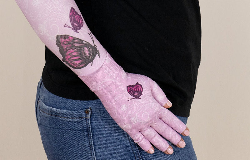 Mariposa Pink Gradient Compression Glove