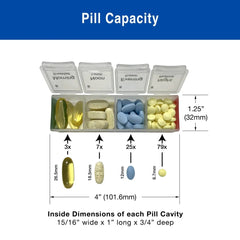 Monthly Pill Organizer with Alarms