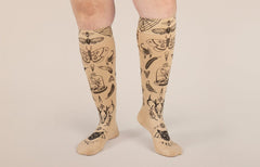 Oddities Beige Gradient Compression Socks
