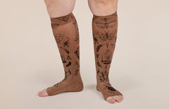 Oddities Mocha Gradient Compression Socks