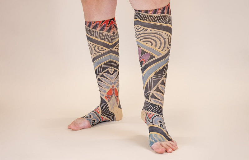 Rhythm Beige Gradient Compression Socks