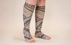 Rhythm Beige Gradient Compression Socks