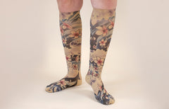 Sakura Beige Gradient Compression Socks