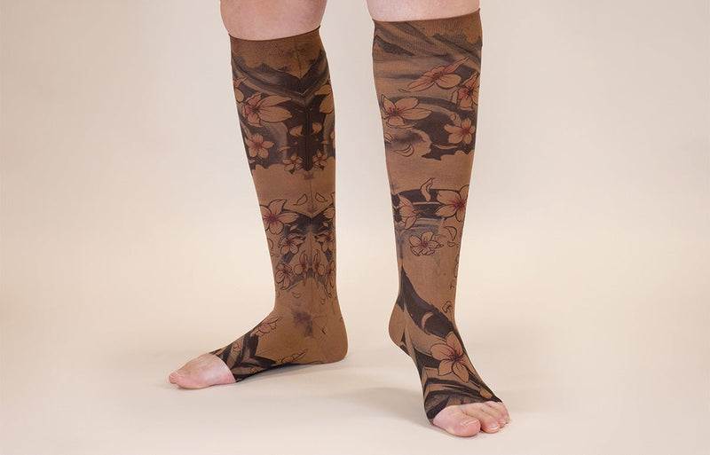 Sakura Mocha Gradient Compression Socks